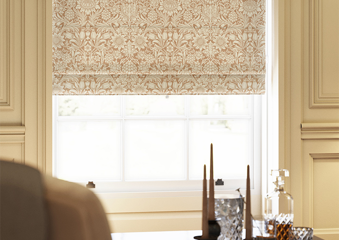 William Morris Sunflower, Madder - Roman Blind - Image 5